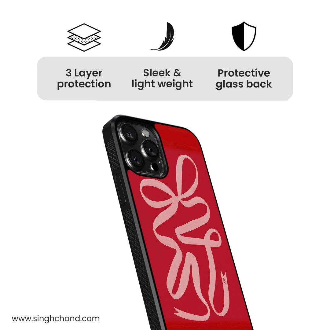 Ribbon Theory Glass Phone Case
