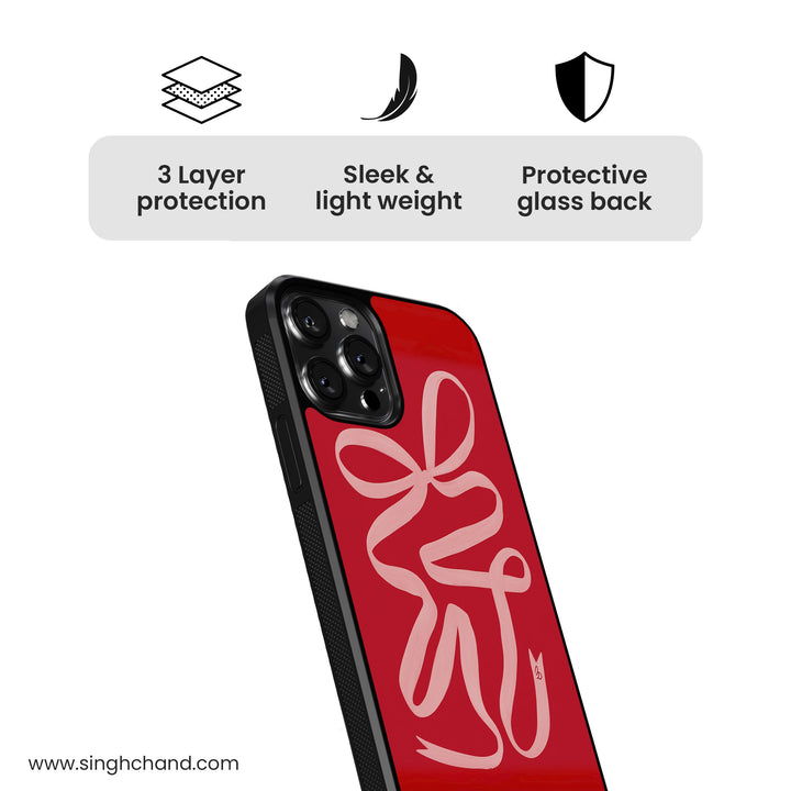 Ribbon Theory Glass Phone Case