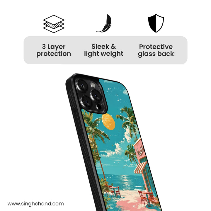 Vacation Blur Glass Phone Case