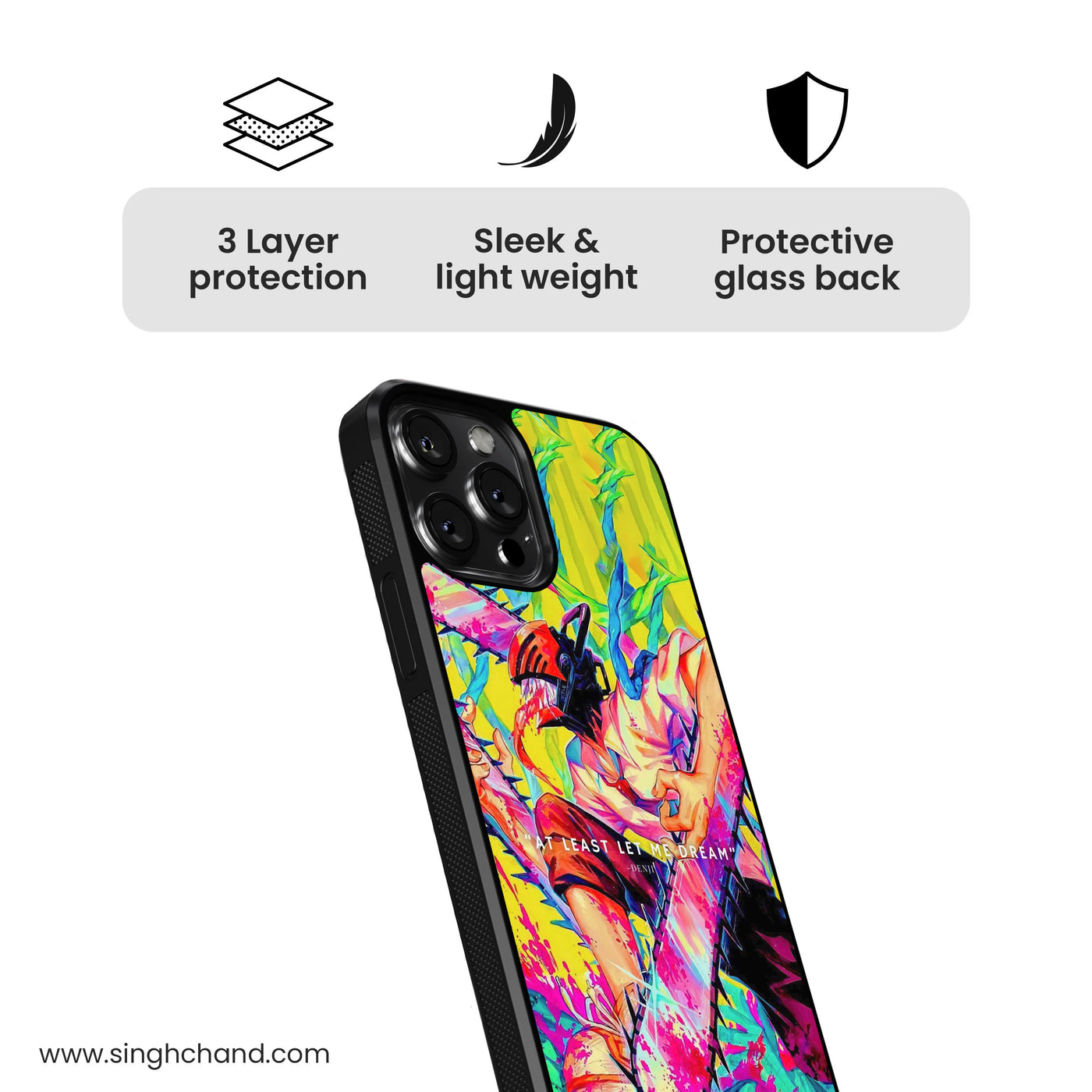 Chainsaw Man 4.0 Anime Glass Phone Case