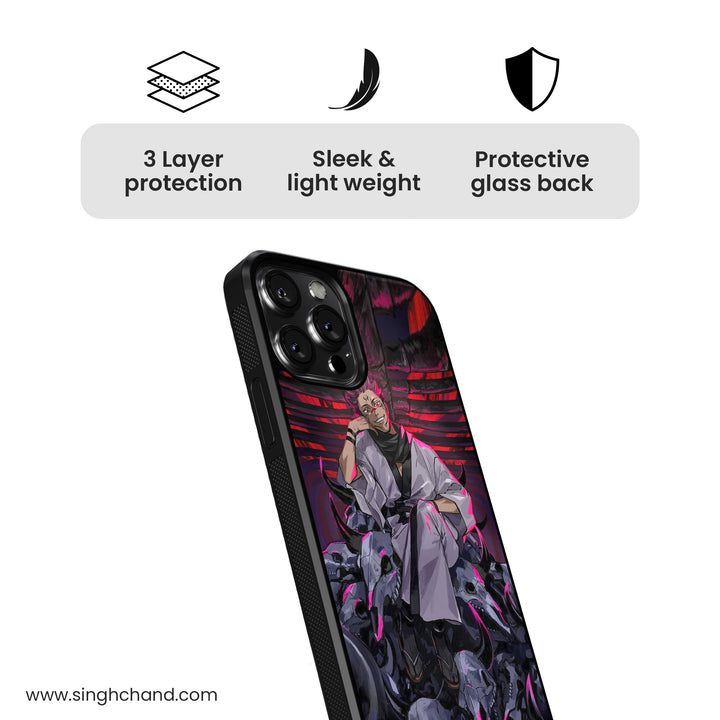 Sukuna 2.0 Jujutsu Kaisen Anime Glass Phone Case