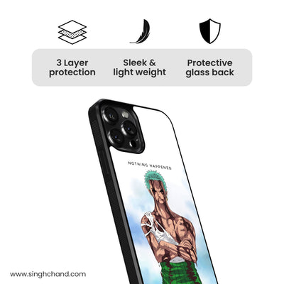 Roronoa Zoro 1.0 One Piece Anime Glass Phone Case
