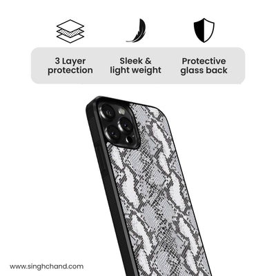 SNAKE PRINT Glass Phone Case