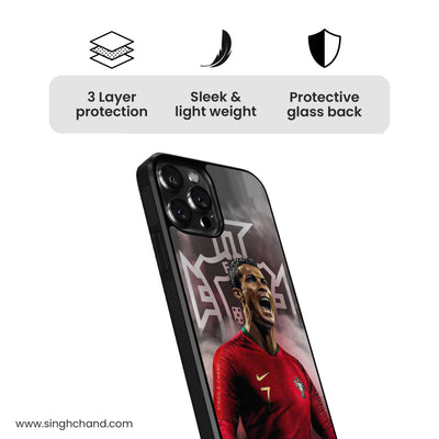 RONALDO CR7 Glass Phone Case