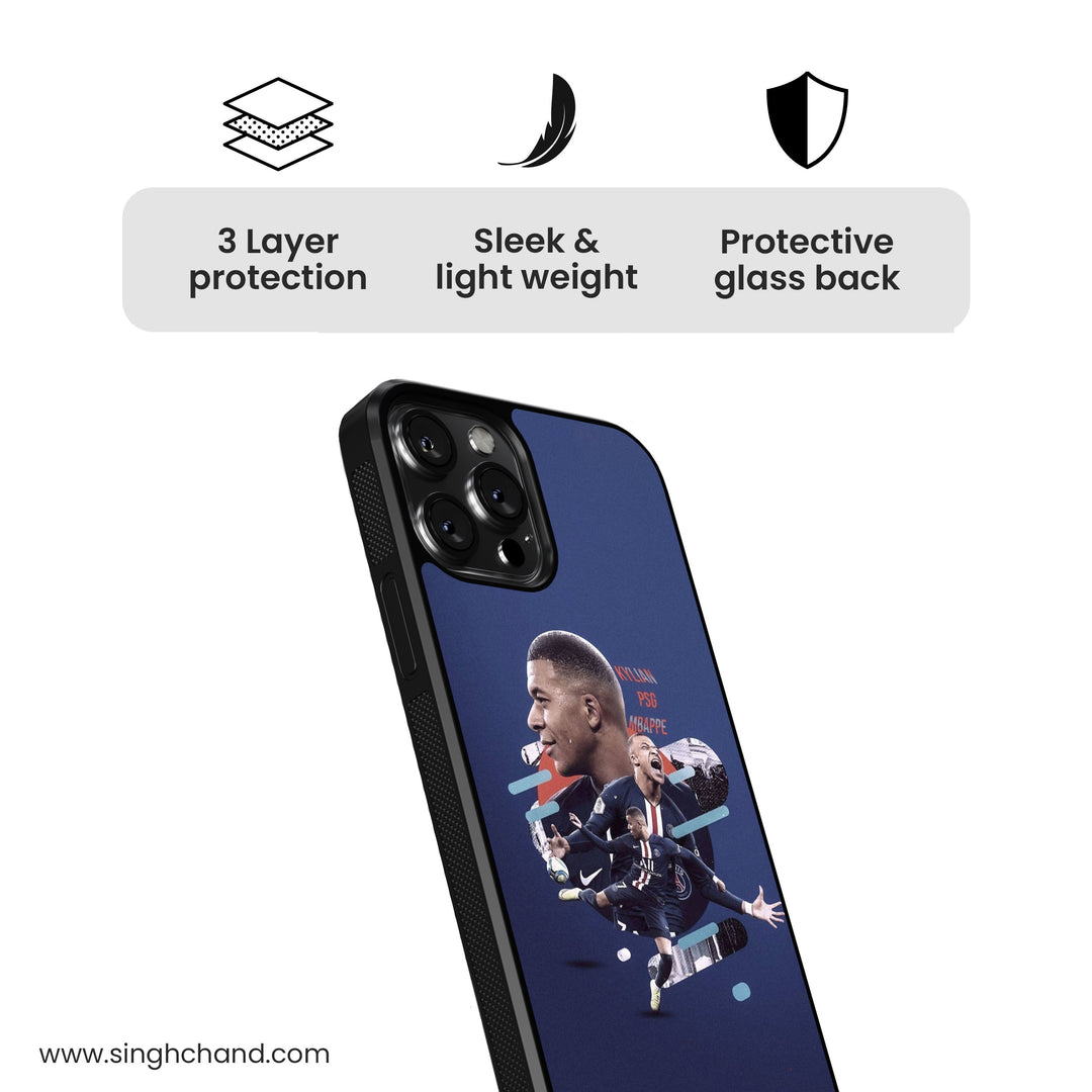 KYLIAN MBAPPE: PSG collection Glass Phone Case