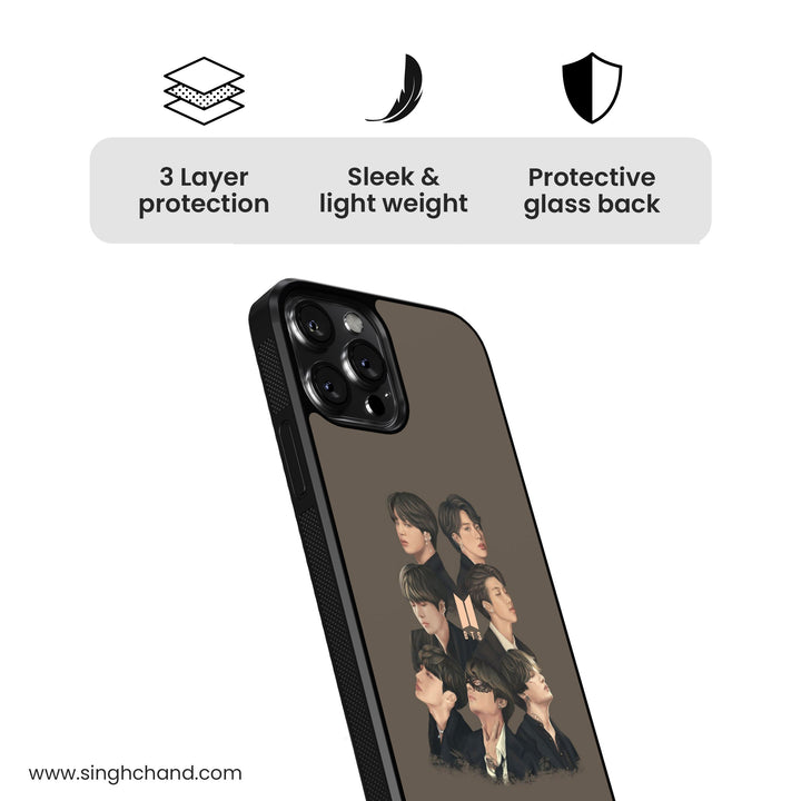 BTS Army Glass Phone Case