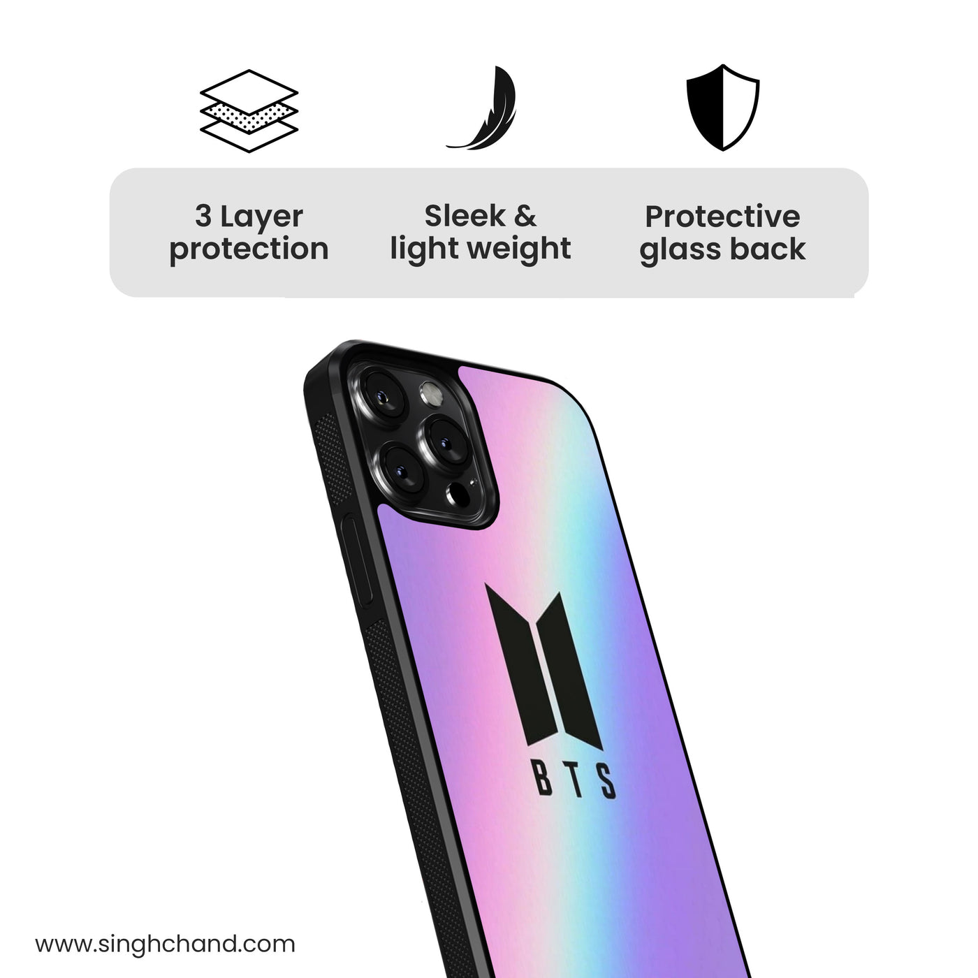 BTS GRADIENT Glass Phone Case