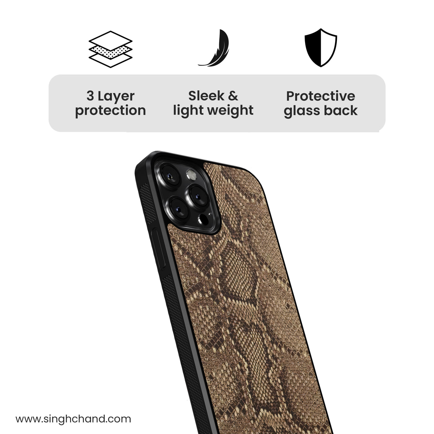 SNAKE SKIN Glass Phone Case