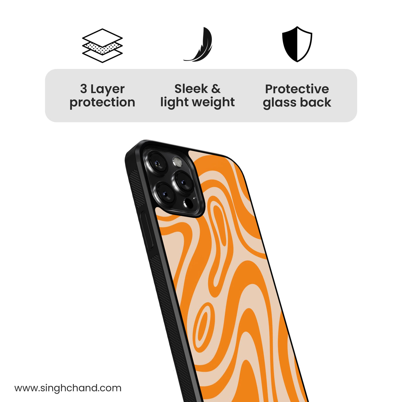 Citrus Swirl Glass Phone Case