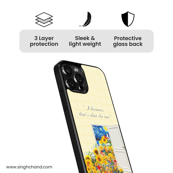 Blooming dream VAN GOGH Glass Phone Case