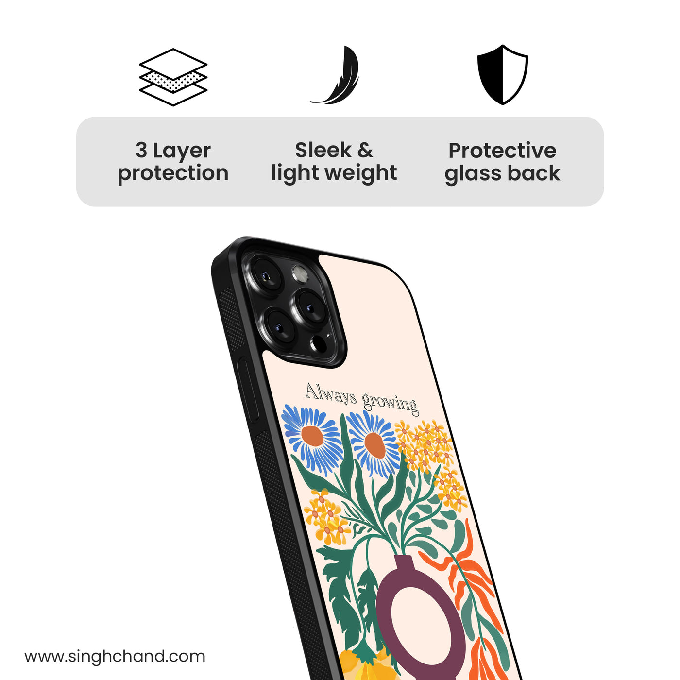 Always growing Glass Phone Case