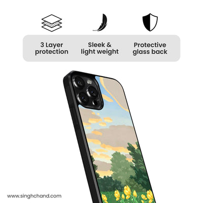 Cloud Meadow Glass Phone Case