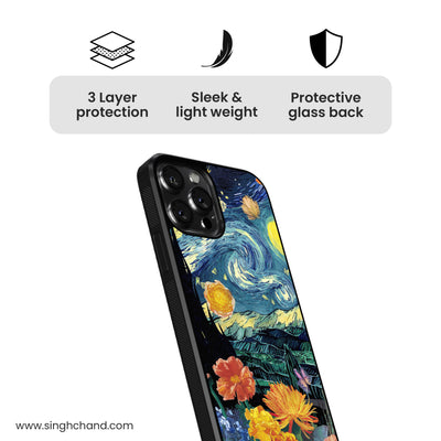 Van Gogh's Starry night Glass Phone Case