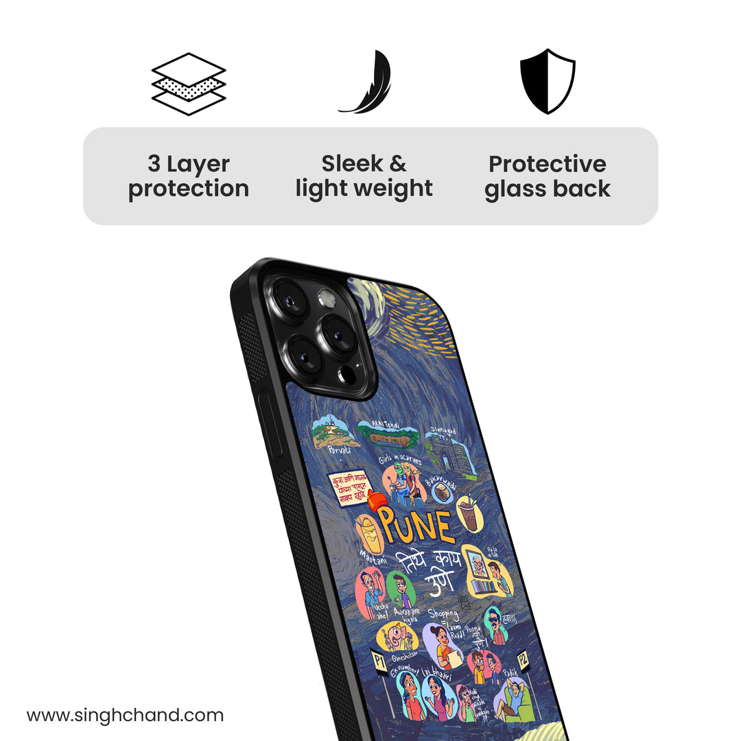 Pune City Style Glass Phone Case