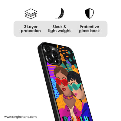 Delulu Vibe Tribe Glass Phone Case