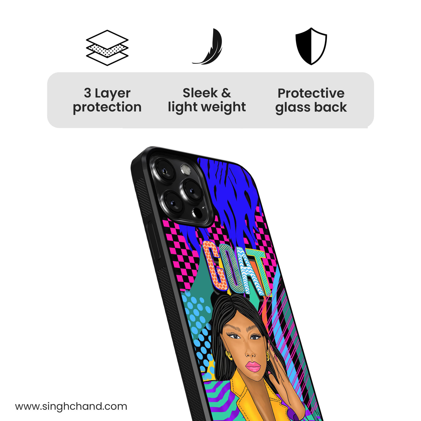 GOAT Vibe Tribe Glass Phone Case