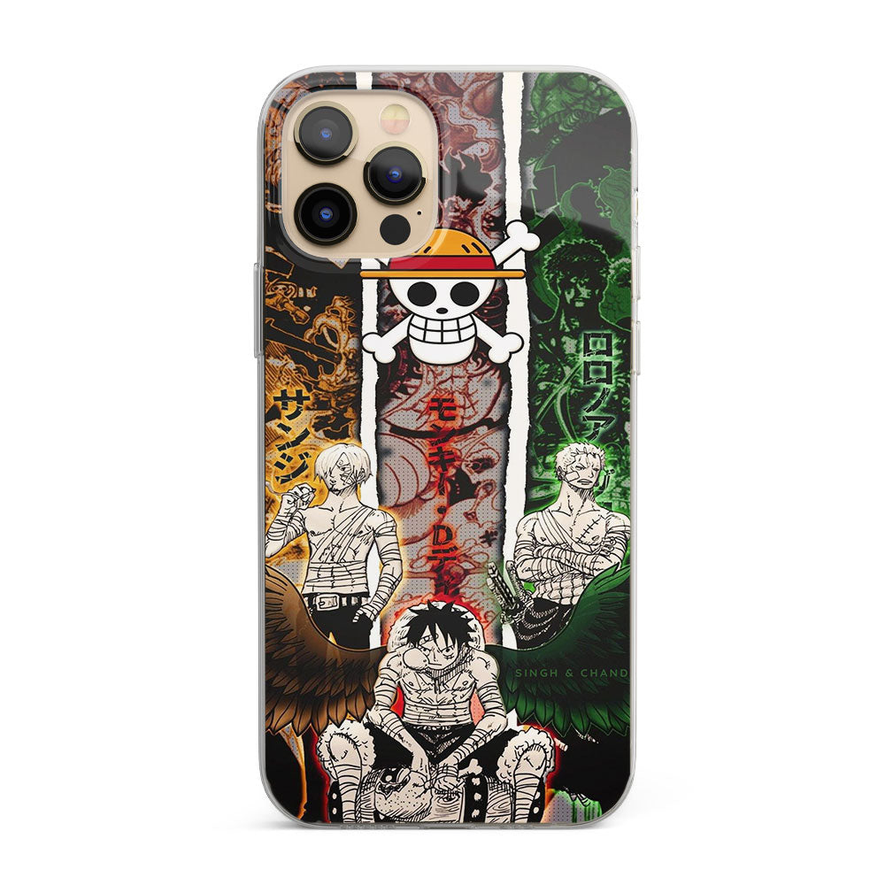 Luffy Sanji Zoro One Piece Anime Silicon Phone Case