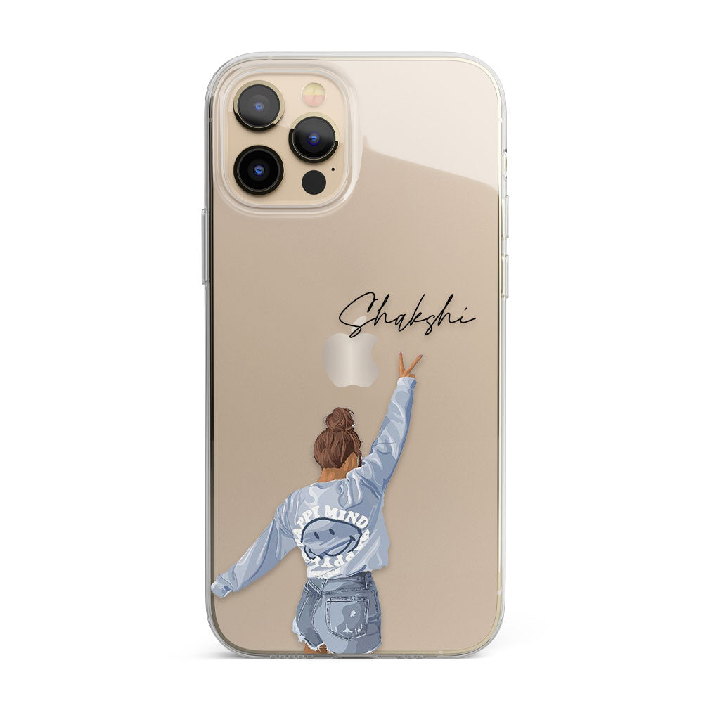 YOLO Girl Personalised Name Silicon Phone Case