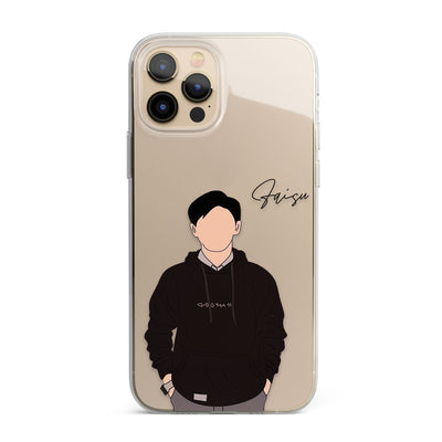 Hoodie boy Personalised Name Silicon Phone Case