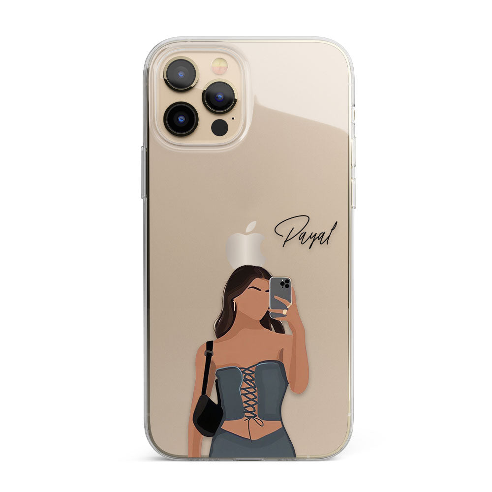 Mirror Selfie Game Personalised Name Silicon Phone Case