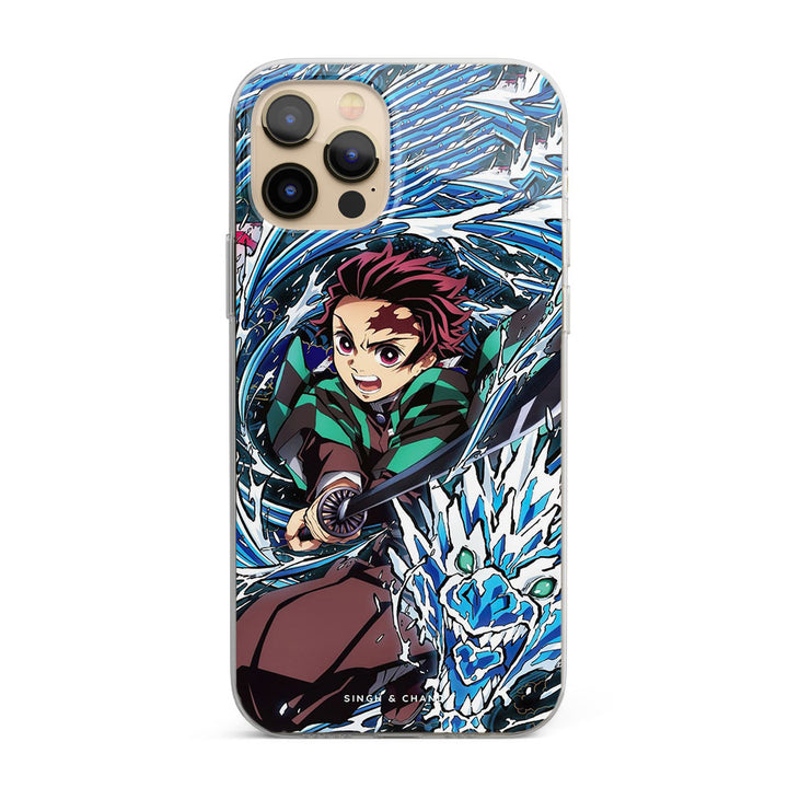 Tanjiro Water Breathing 2.0 Demon Slayer Anime Silicon Phone Case