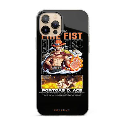 Ace Fire Fist One Piece Anime Silicon Phone Case