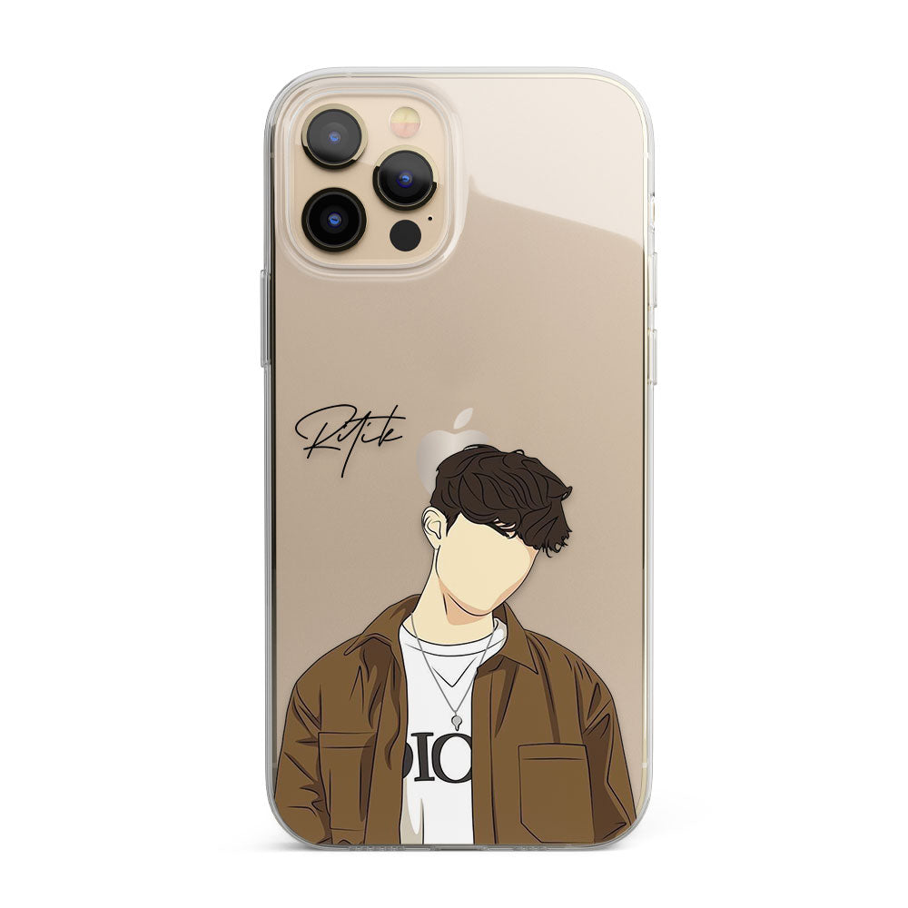Cool Jacket Boy Personalised Name Silicon Phone Case