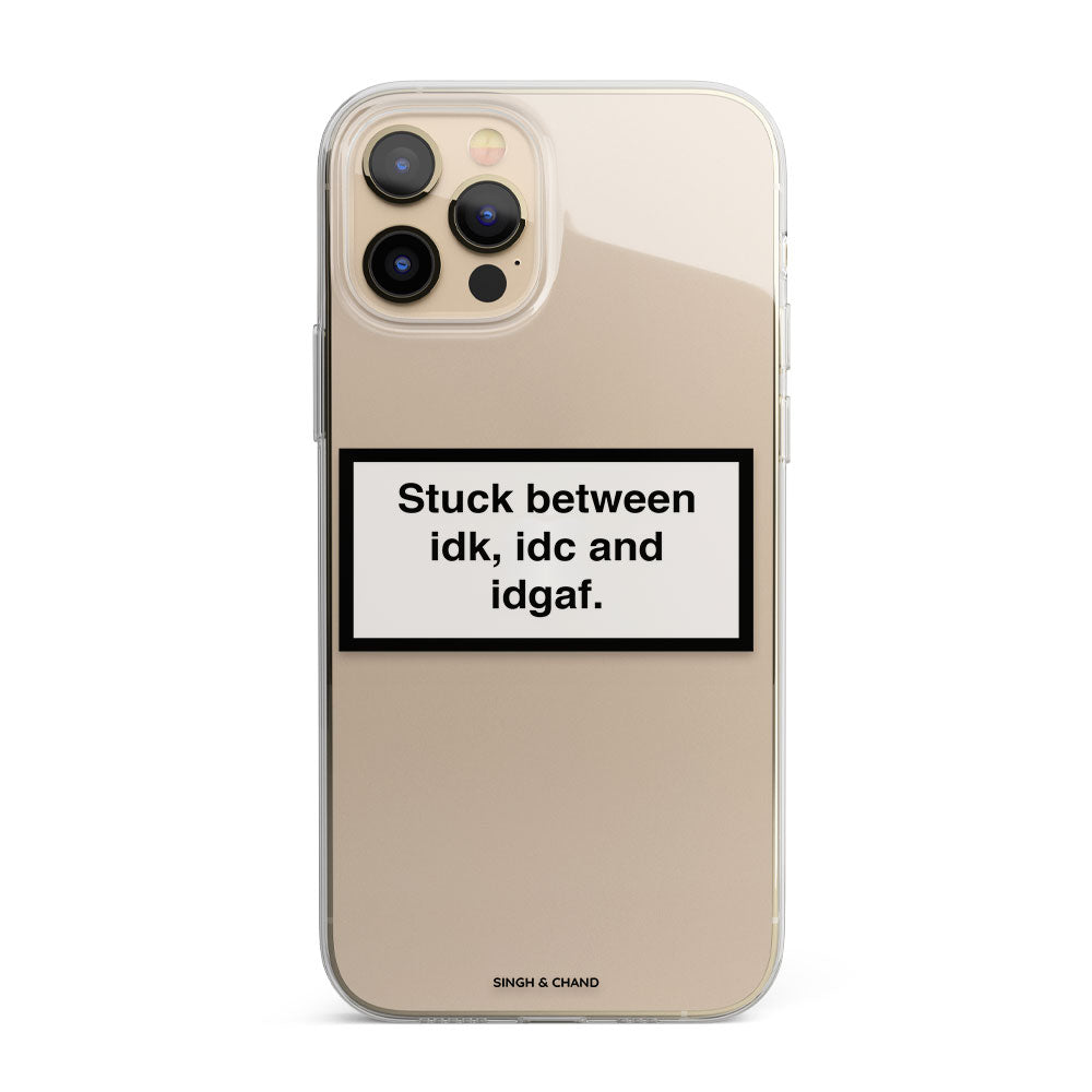 Quirky I don’t care quote Silicon Phone Case
