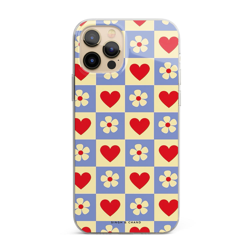 Flower and heart Silicon Phone Case