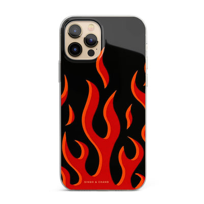 Red flame pinterest Silicon Phone Case