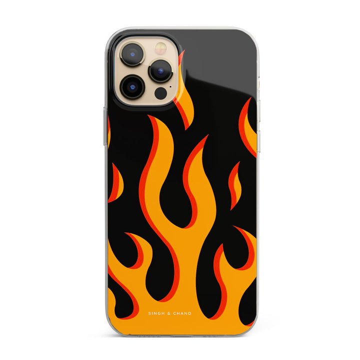 Yellow flame pinterest Silicon Phone Case