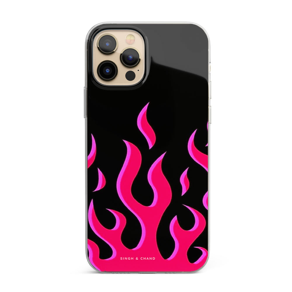 Pink flame pinterest inspired Silicon Phone Case