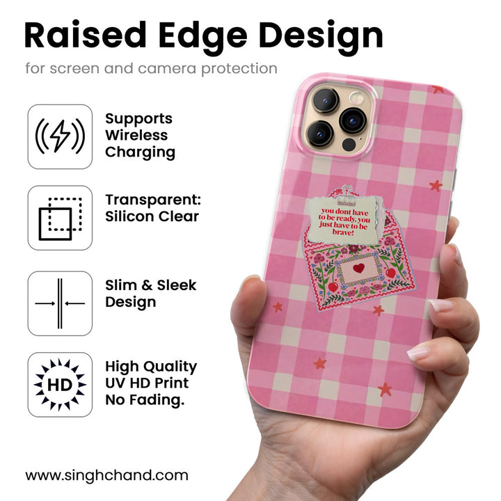 Brave, Not Perfect Silicon Phone Case