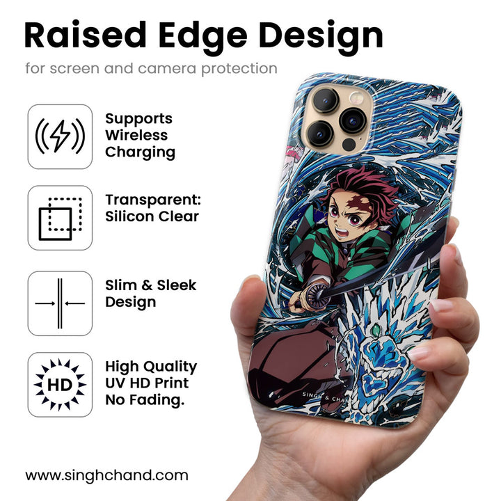 Tanjiro Water Breathing 2.0 Demon Slayer Anime Silicon Phone Case