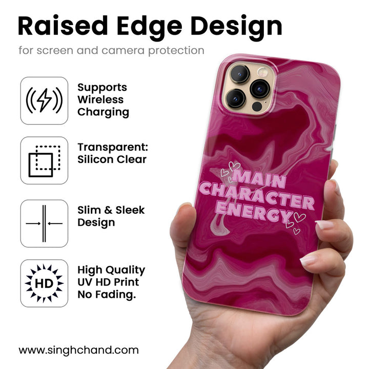 Main Character Vibes Silicon Phone Case