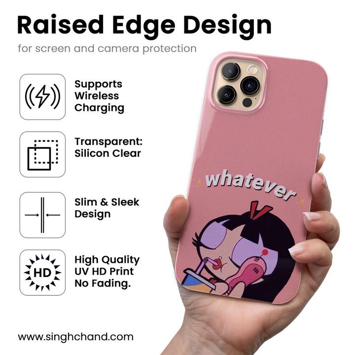 Whatever Vibes Only Silicon Phone Case