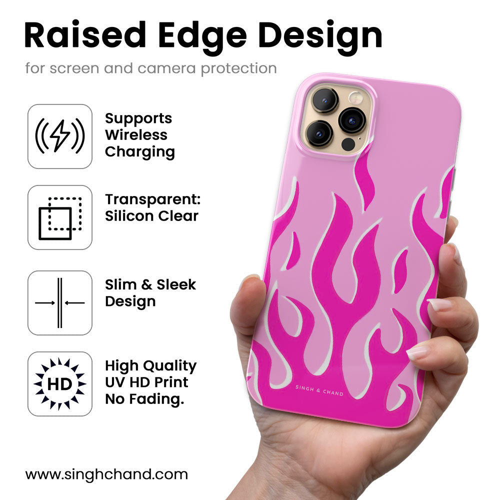 Barbie theme flame Silicon Phone Case