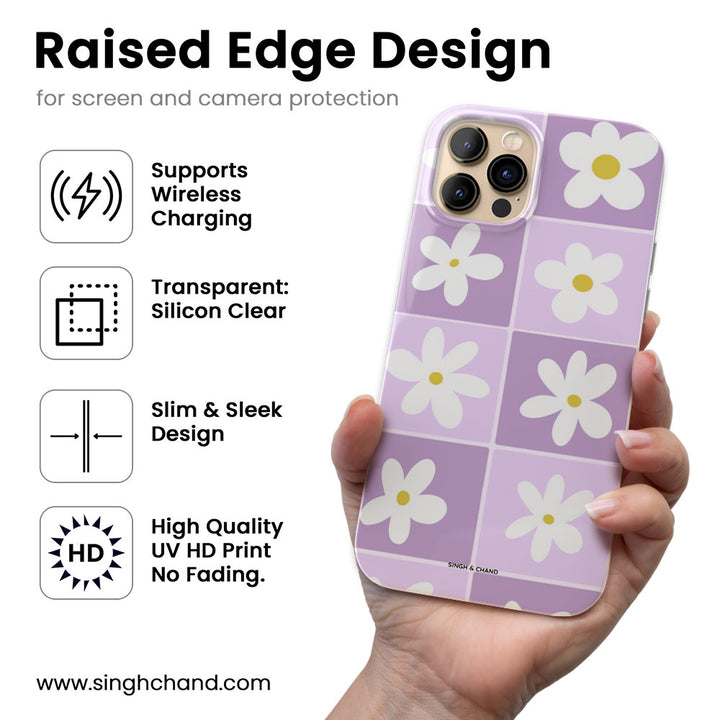 Blooming Squares Silicon Phone Case