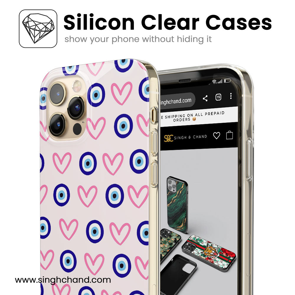Hearts & Eyes Silicon Phone Case