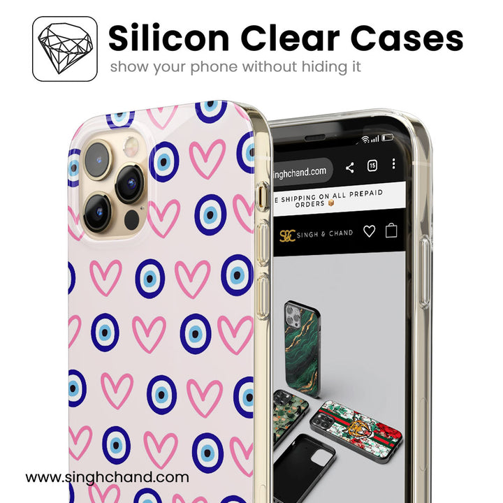 Hearts & Eyes Silicon Phone Case