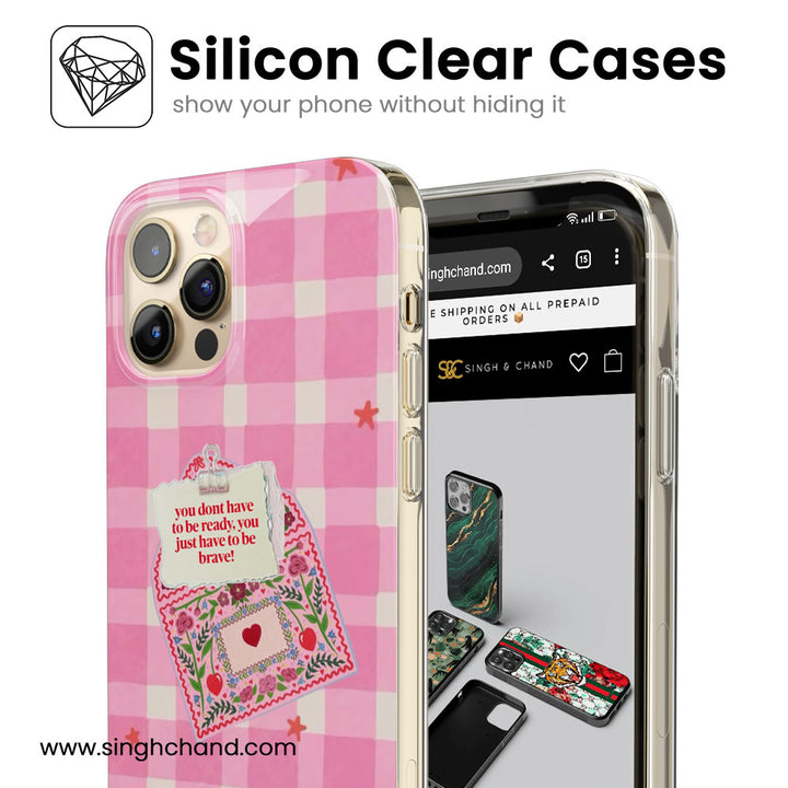Brave, Not Perfect Silicon Phone Case