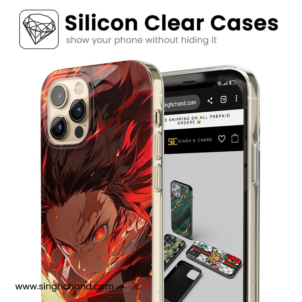 Tanjiro Fire Sword 2.0 Demon Slayer Anime Silicon Phone Case