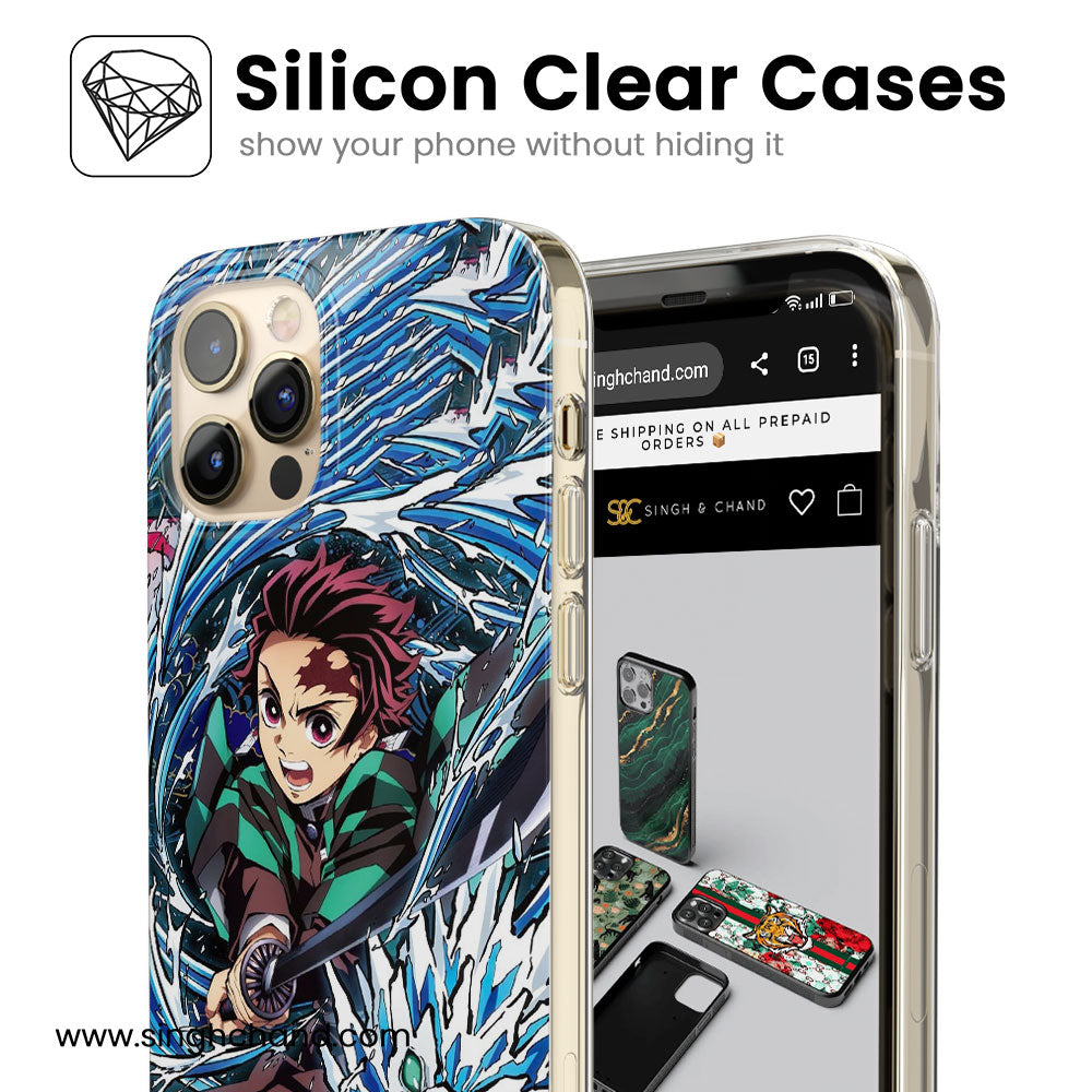 Tanjiro Water Breathing 2.0 Demon Slayer Anime Silicon Phone Case