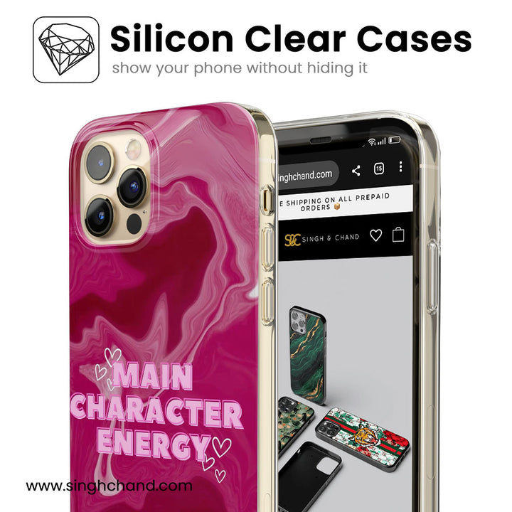 Main Character Vibes Silicon Phone Case