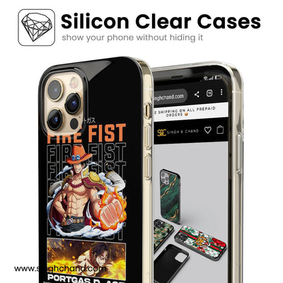Ace Fire Fist One Piece Anime Silicon Phone Case