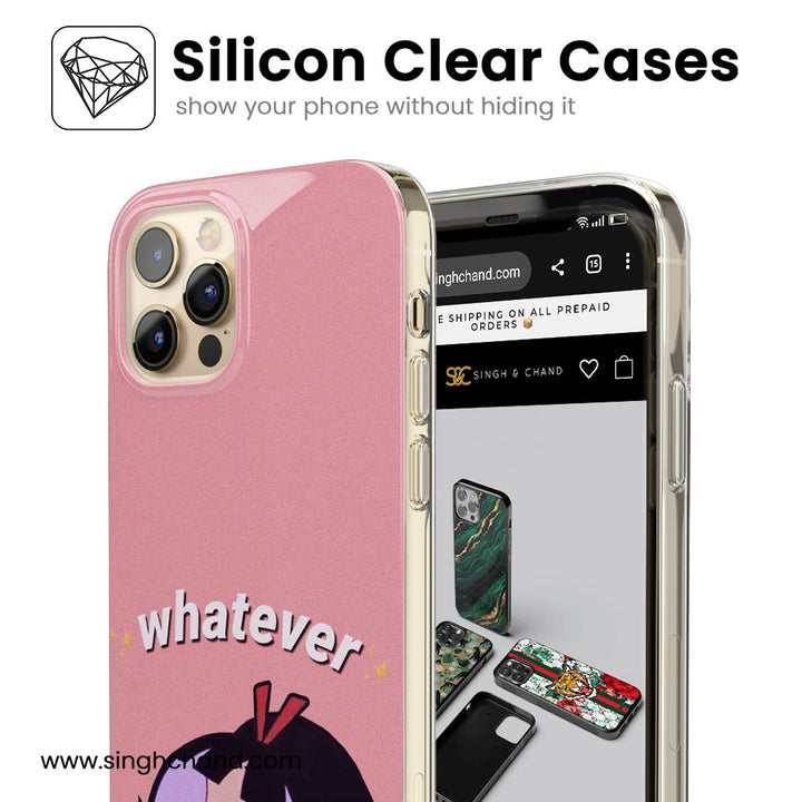 Whatever Vibes Only Silicon Phone Case