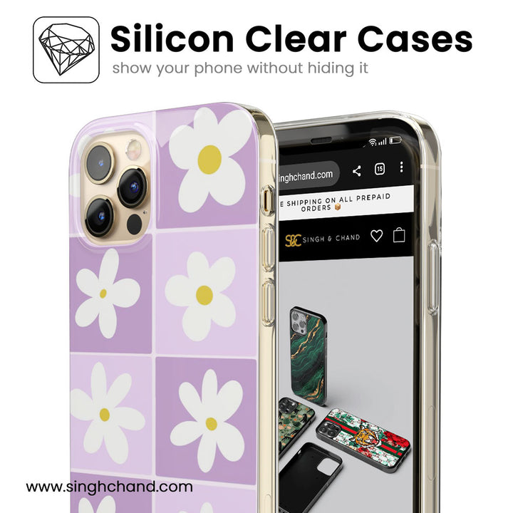 Blooming Squares Silicon Phone Case