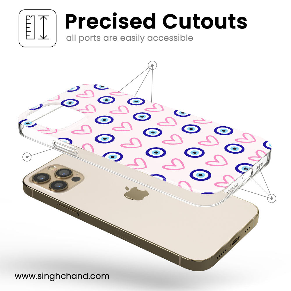 Hearts & Eyes Silicon Phone Case