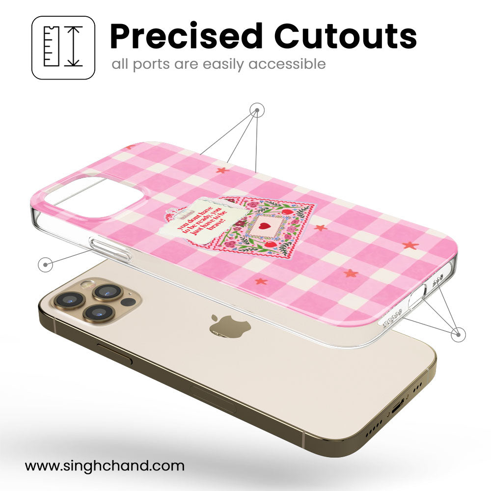 Brave, Not Perfect Silicon Phone Case