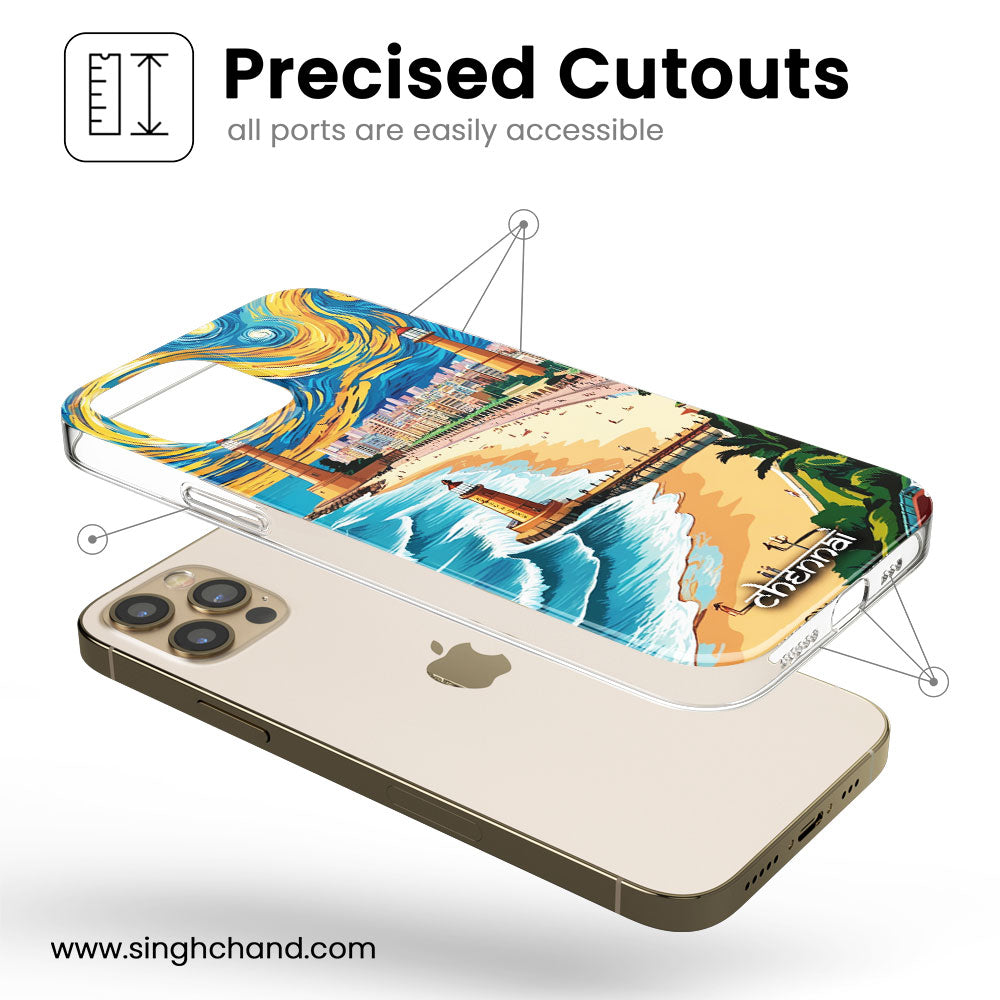 Chennai Marina Beach City Style Silicon Phone Case